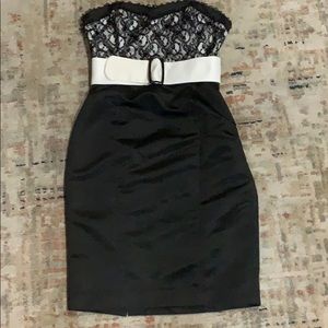 Betsey Johnson evening dress cocktail b & w sz8